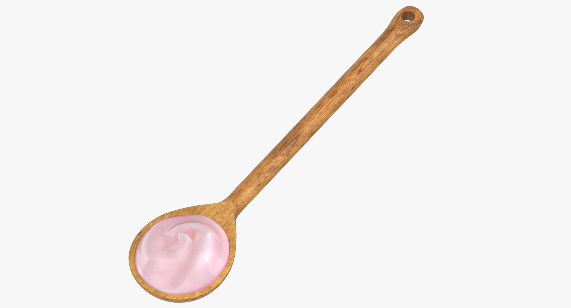 Wood Spoon Cream Pink Model - TurboSquid 1424829