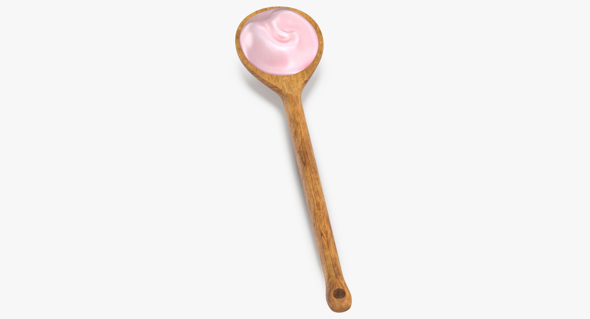 Wood Spoon Cream Pink Model - TurboSquid 1424829