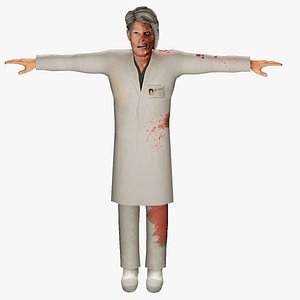 Low Poly 3d Scary Doctor 3D model