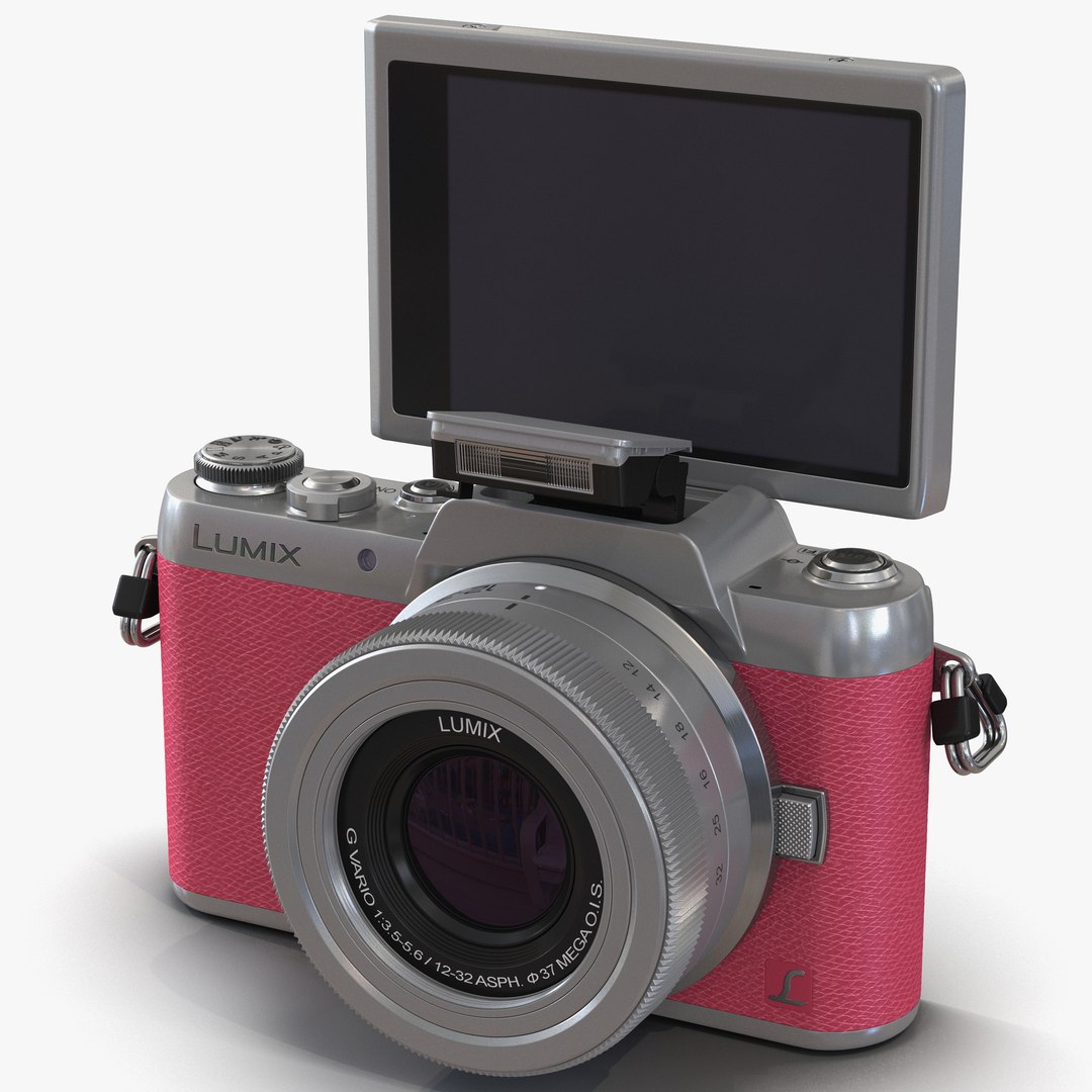 Panasonic DMC GF7 Rigged Pink 3D Model 3D model preview