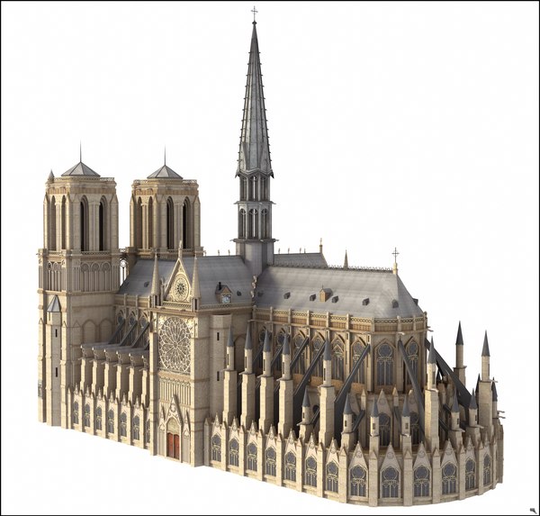 modelo 3d Catedral de Notre Dame, París. - TurboSquid 1240650