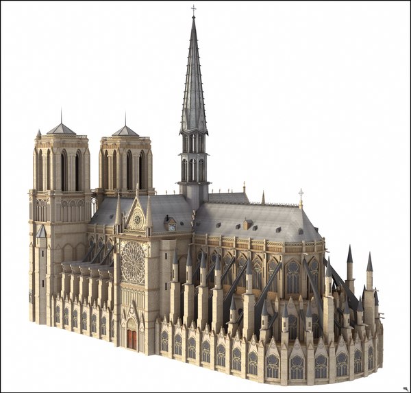 3D notre dame paris - TurboSquid 1240650