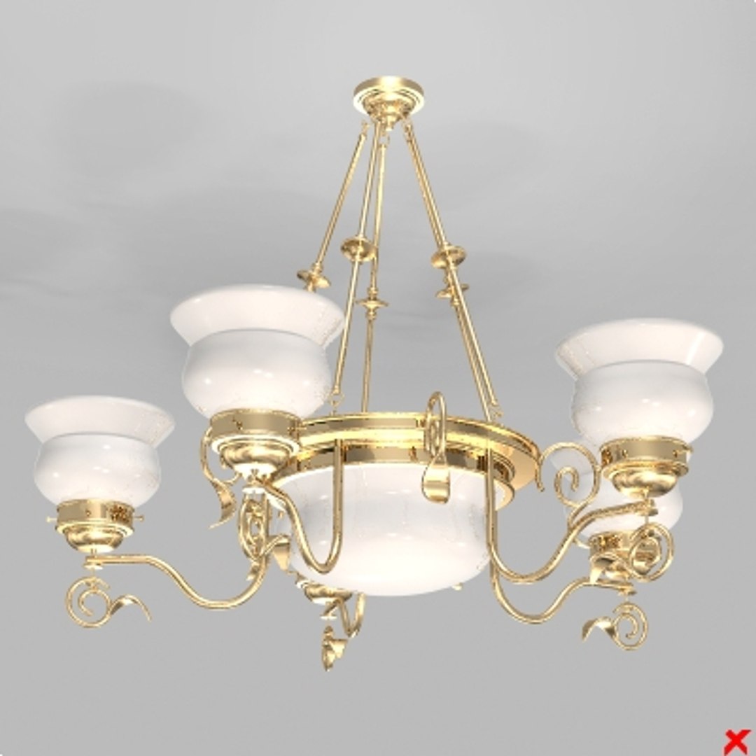 3d Model Chandelier Light Lamp
