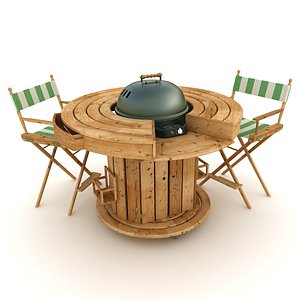 3d barbecue table