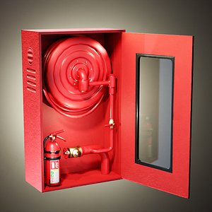 Fire Hose Reel Cabinet with Extinguisher