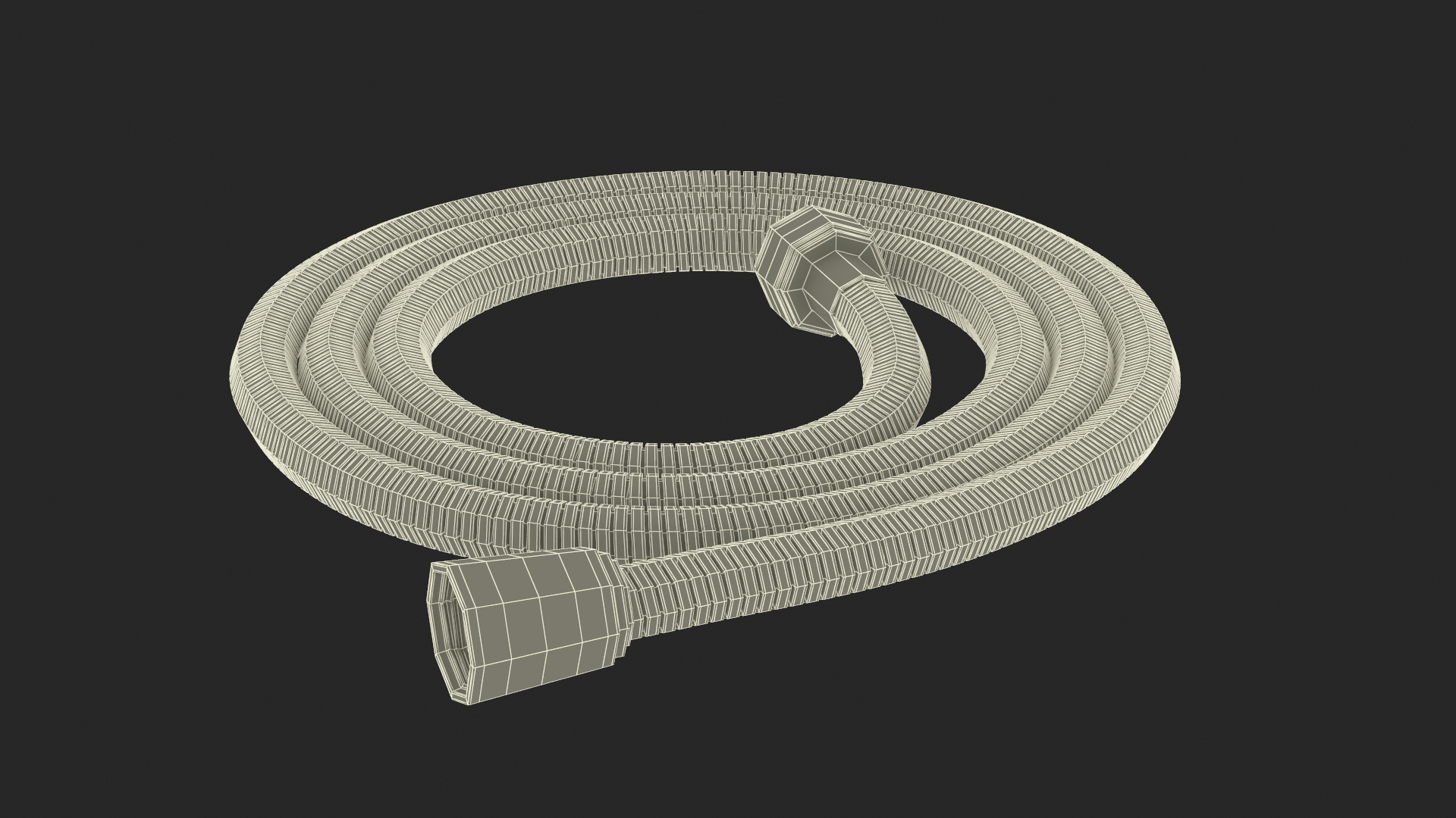 3D Long Shower Hose Black Model TurboSquid 2041082