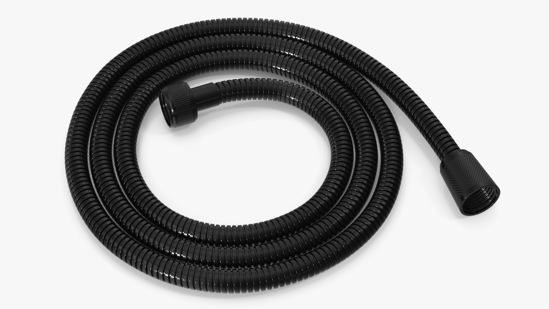 3D Long Shower Hose Black model TurboSquid 2041082