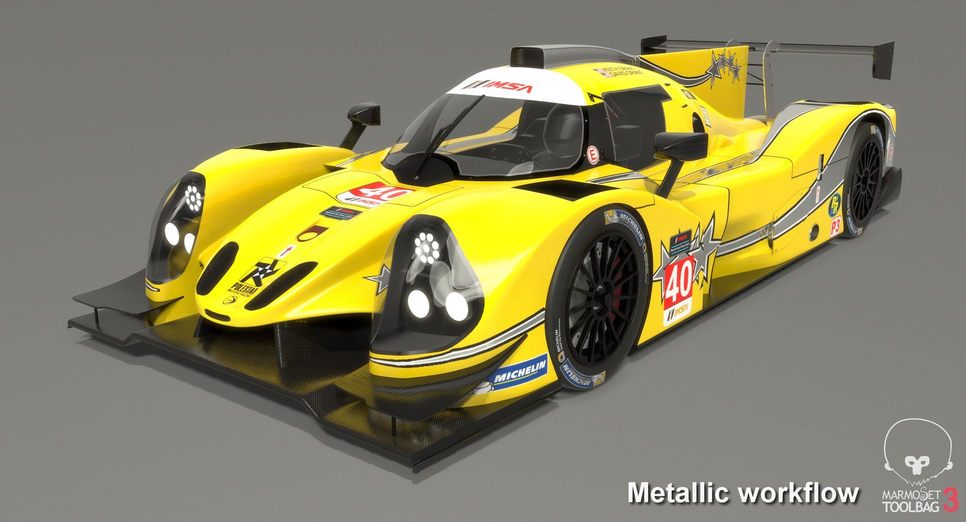 3D model polestar motor racing imsa TurboSquid 1454772