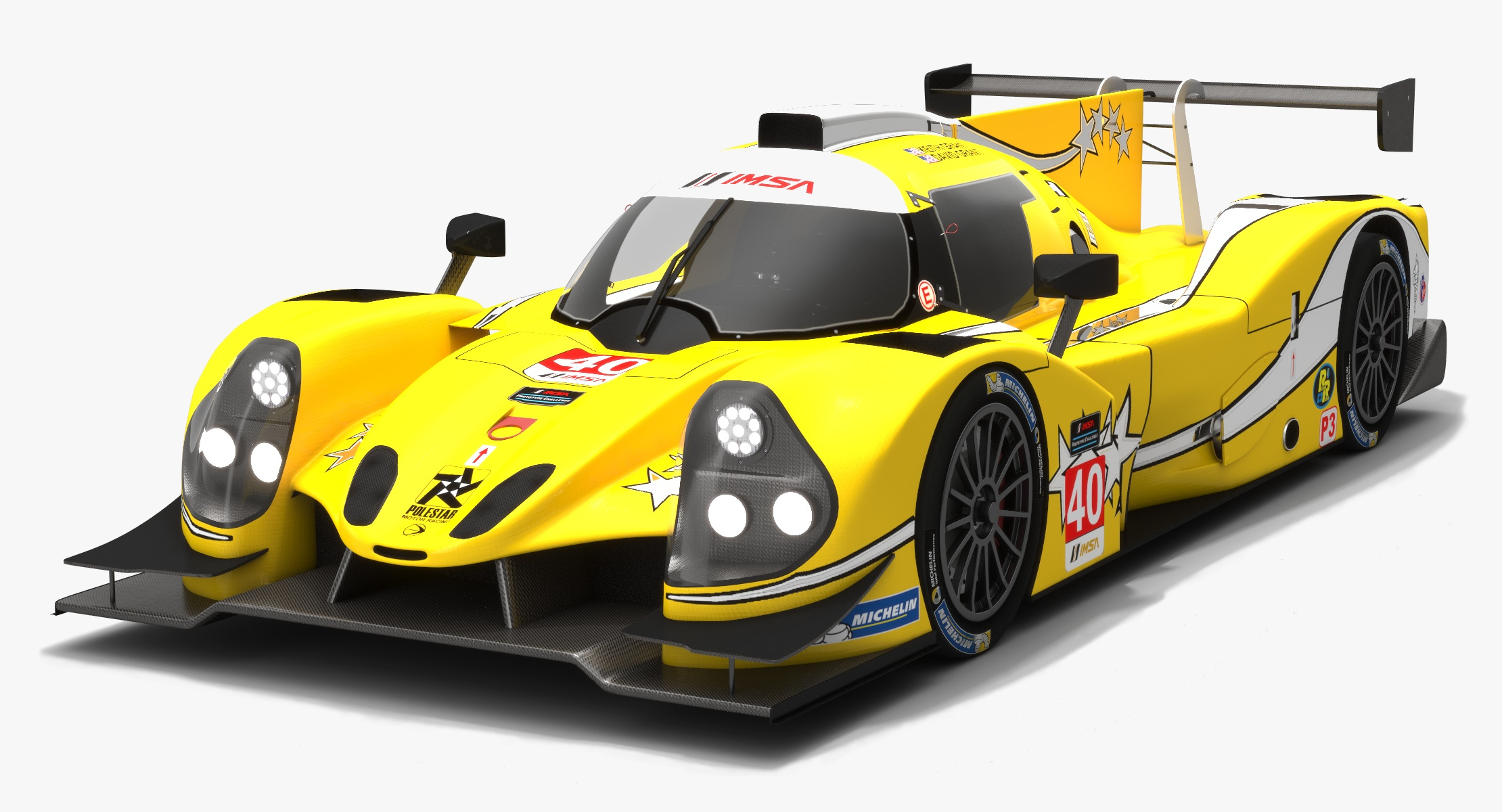 3D model polestar motor racing imsa TurboSquid 1454772