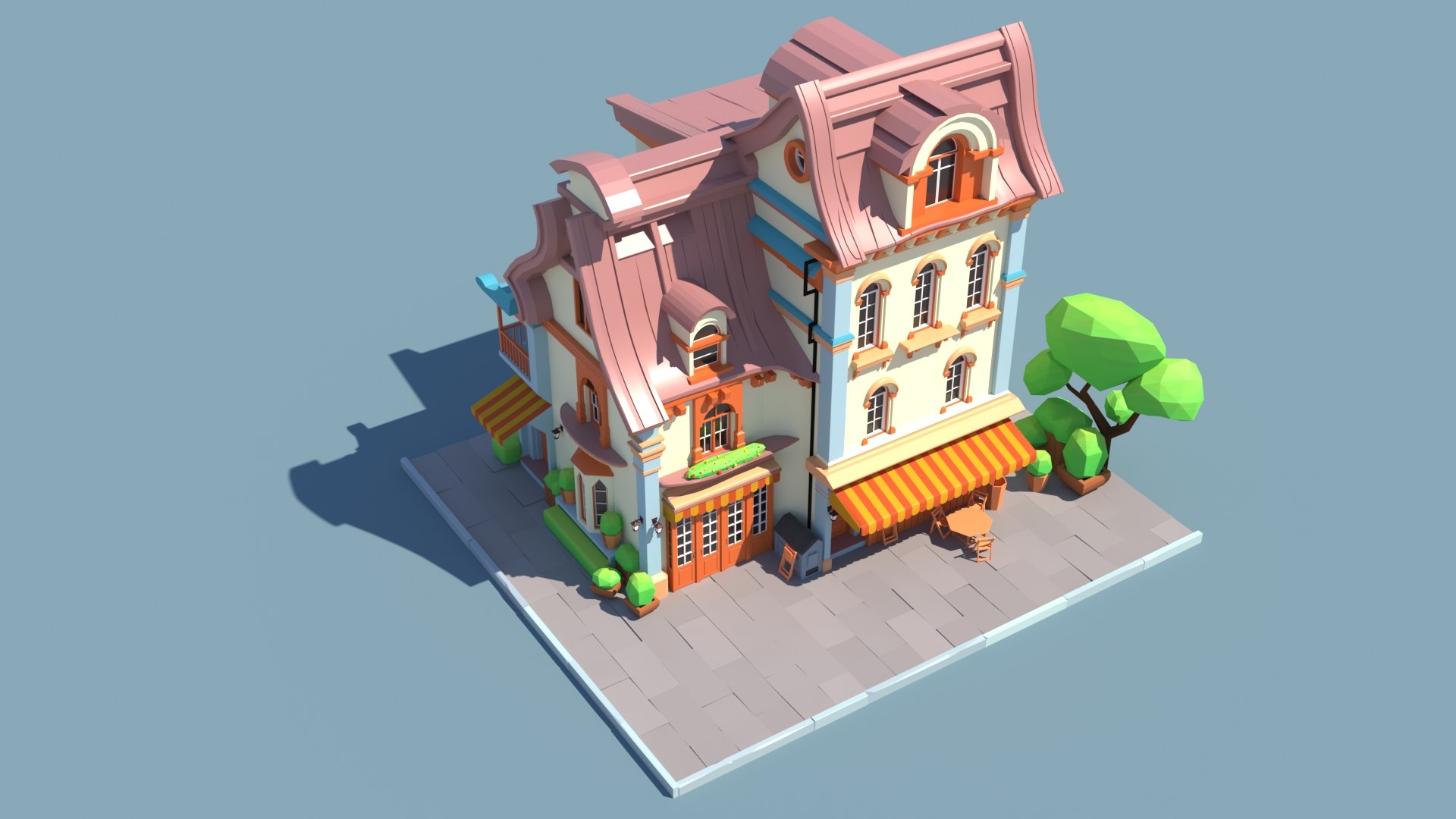 Stylized beautiful street town house-02 3D model https://p.turbosquid.com/ts-thumb/Gb/kifxmQ/2b/stylizedbeautifulstreettownhouse01_0006/jpg/1687275298/1920x1080/fit_q87/90897612f6af412b8dd776a705d13b9b99b15418/stylizedbeautifulstreettownhouse01_0006.jpg