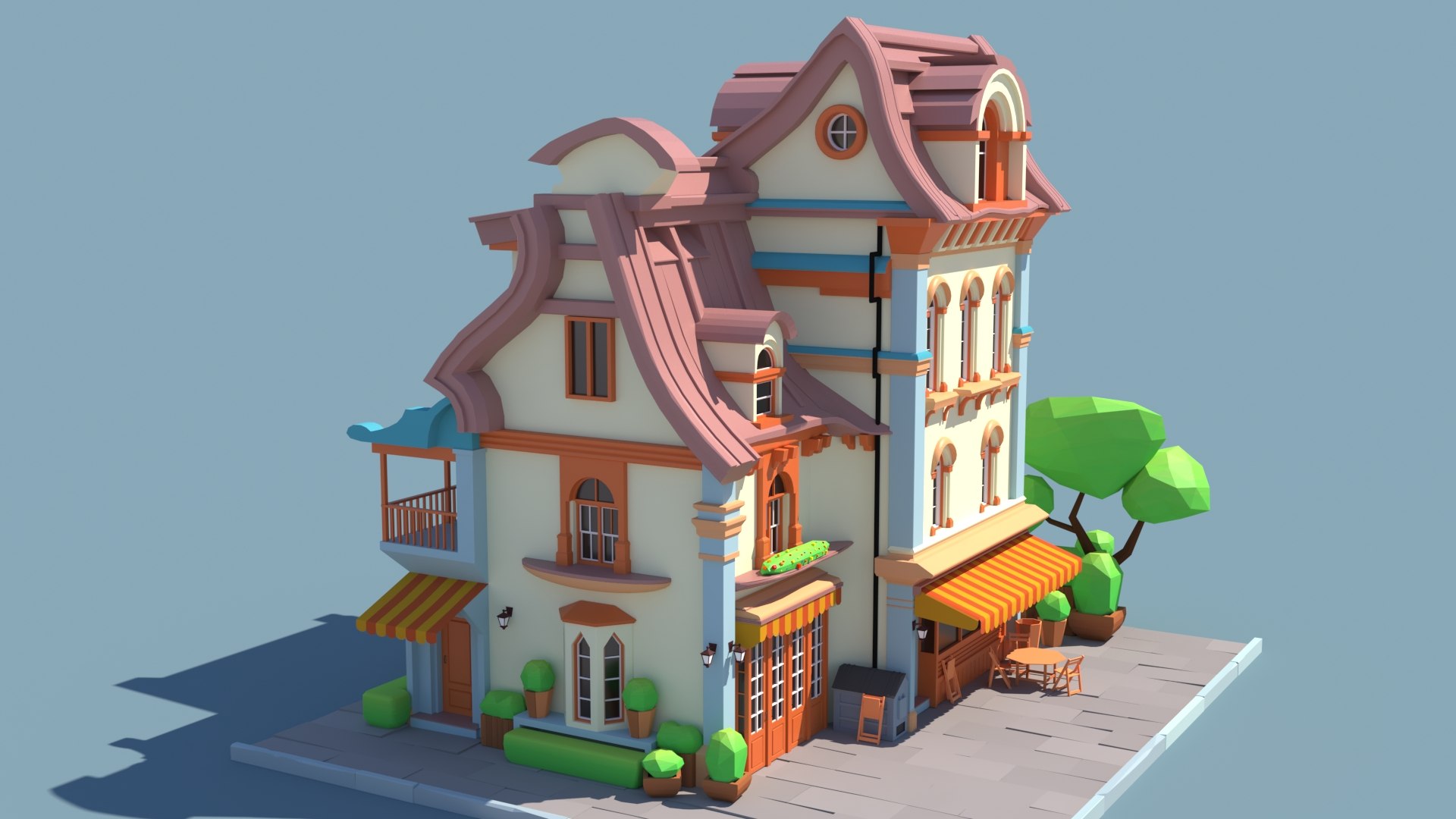 Stylized beautiful street town house-02 3D model https://p.turbosquid.com/ts-thumb/Gb/kifxmQ/g4/stylizedbeautifulstreettownhouse01_0001/jpg/1687275275/1920x1080/fit_q87/0d706d2f6796eea4ad5b1097179058b365e945d2/stylizedbeautifulstreettownhouse01_0001.jpg