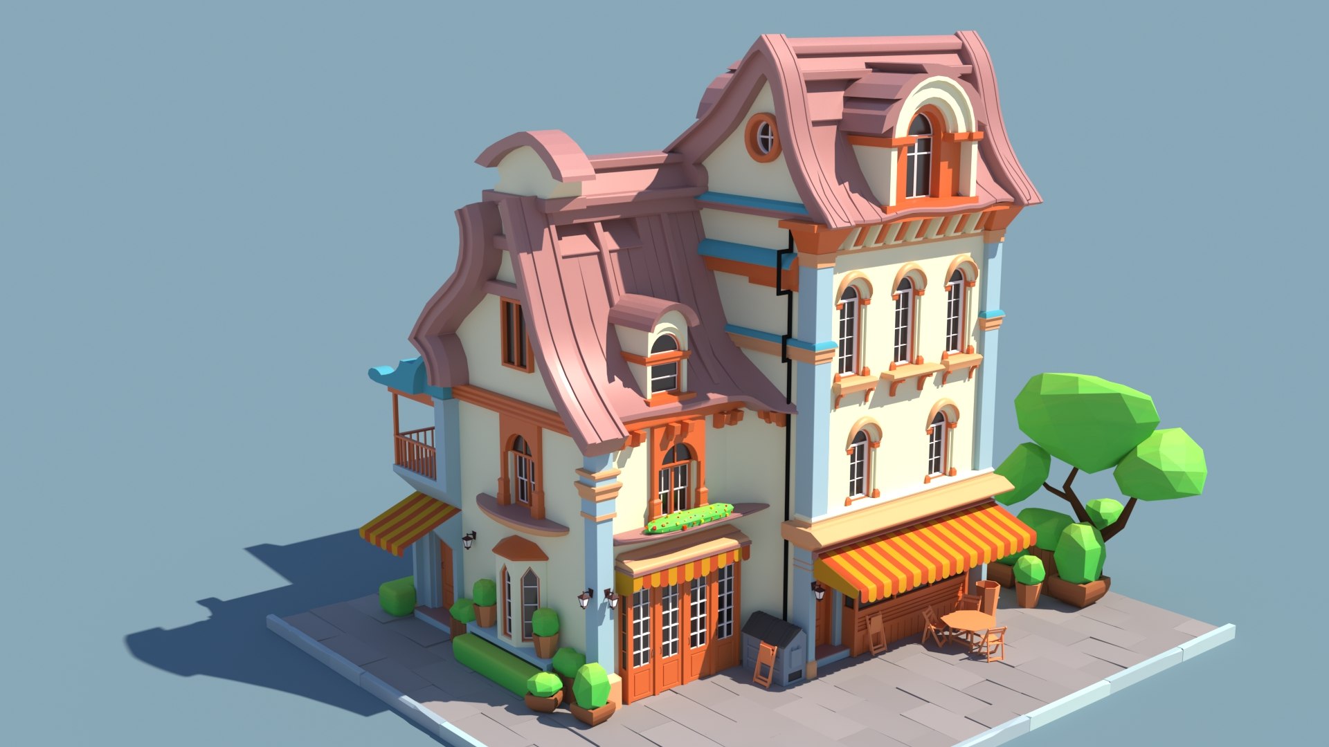 Stylized beautiful street town house-02 3D model https://p.turbosquid.com/ts-thumb/Gb/kifxmQ/hU/stylizedbeautifulstreettownhouse01_0004/jpg/1687275290/1920x1080/fit_q87/70e55ccc631ce71f2d33e1fbf1e2f6edeec8f2b0/stylizedbeautifulstreettownhouse01_0004.jpg