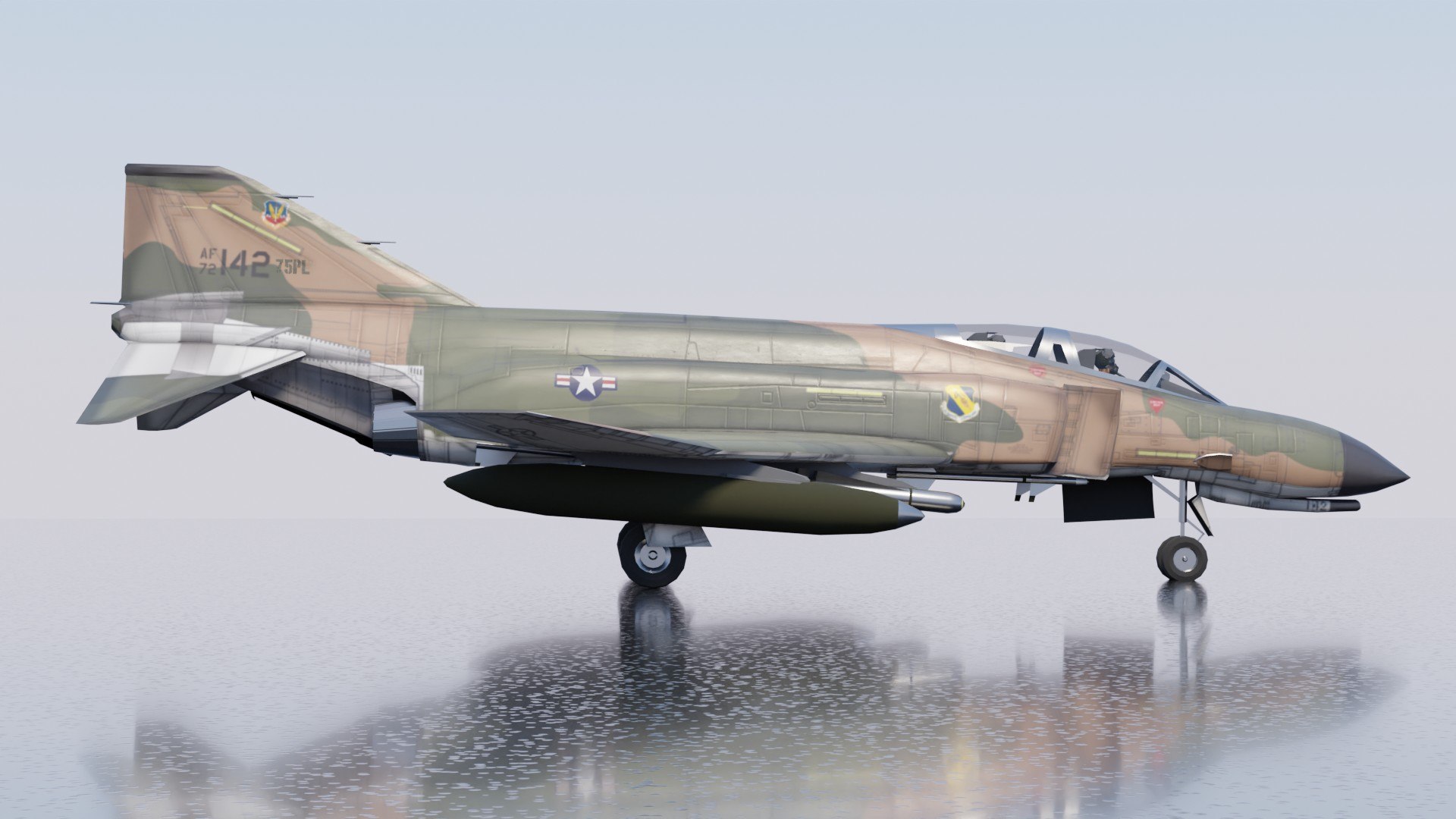 3D Model Mcdonnell Douglas F-4E Phantom II Jet Fighter - TurboSquid 1871023