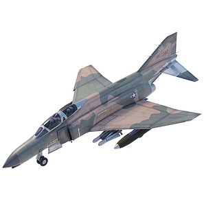 3D model Mcdonnell Douglas F-4E Phantom II jet fighter