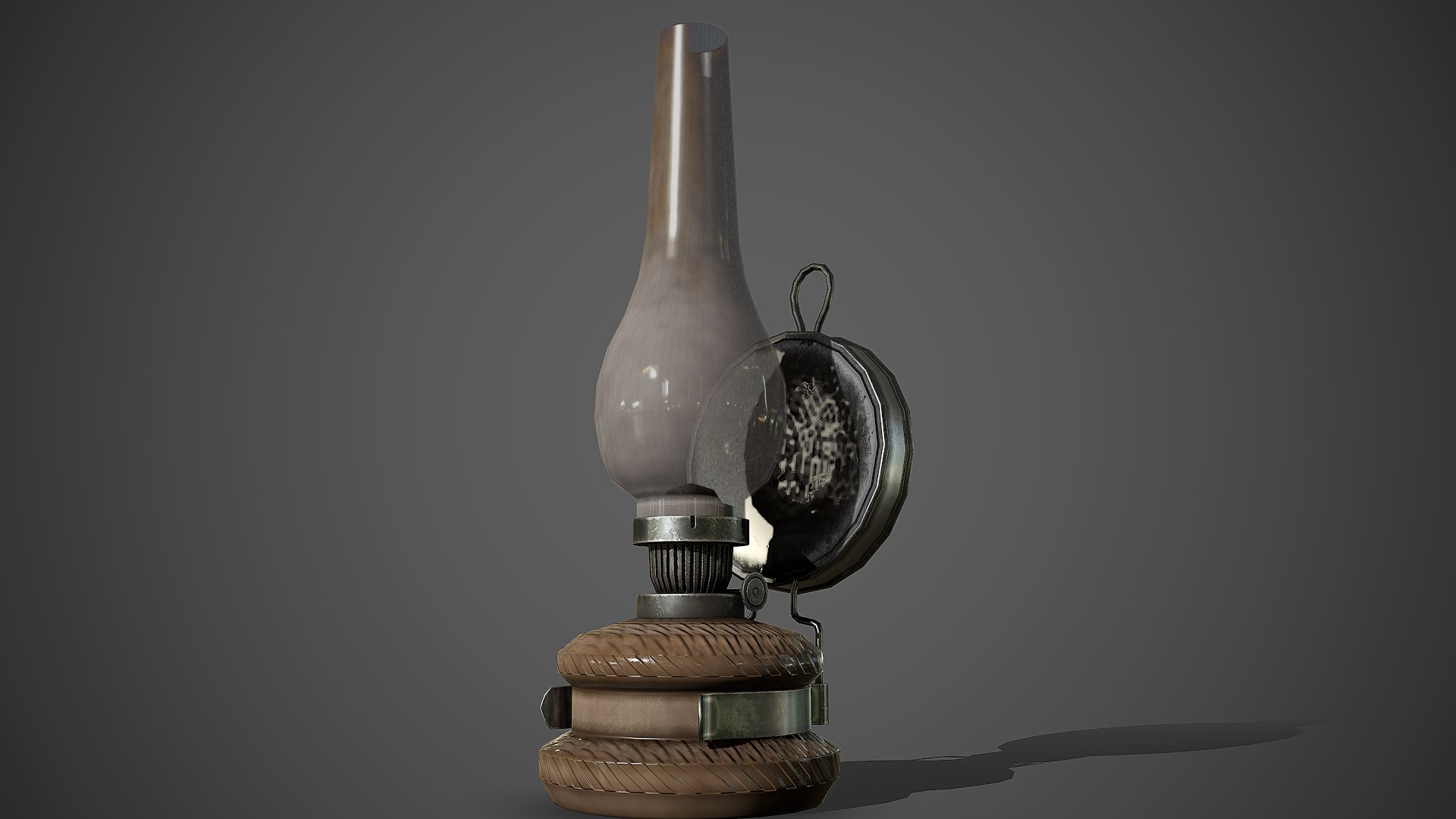 3D model Old Lamp Kerosene - 5 Texture Sets - PBR - Game Ready VR / AR /  low-poly