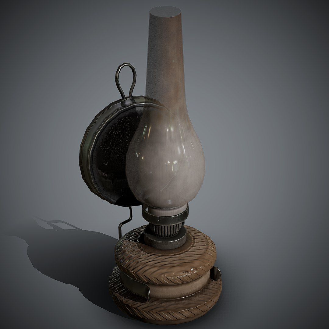 3D model Old Lamp Kerosene - 5 Texture Sets - PBR - Game Ready VR / AR /  low-poly