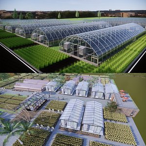 3D Agricultural Greenhouse Tent Frame -B4 model