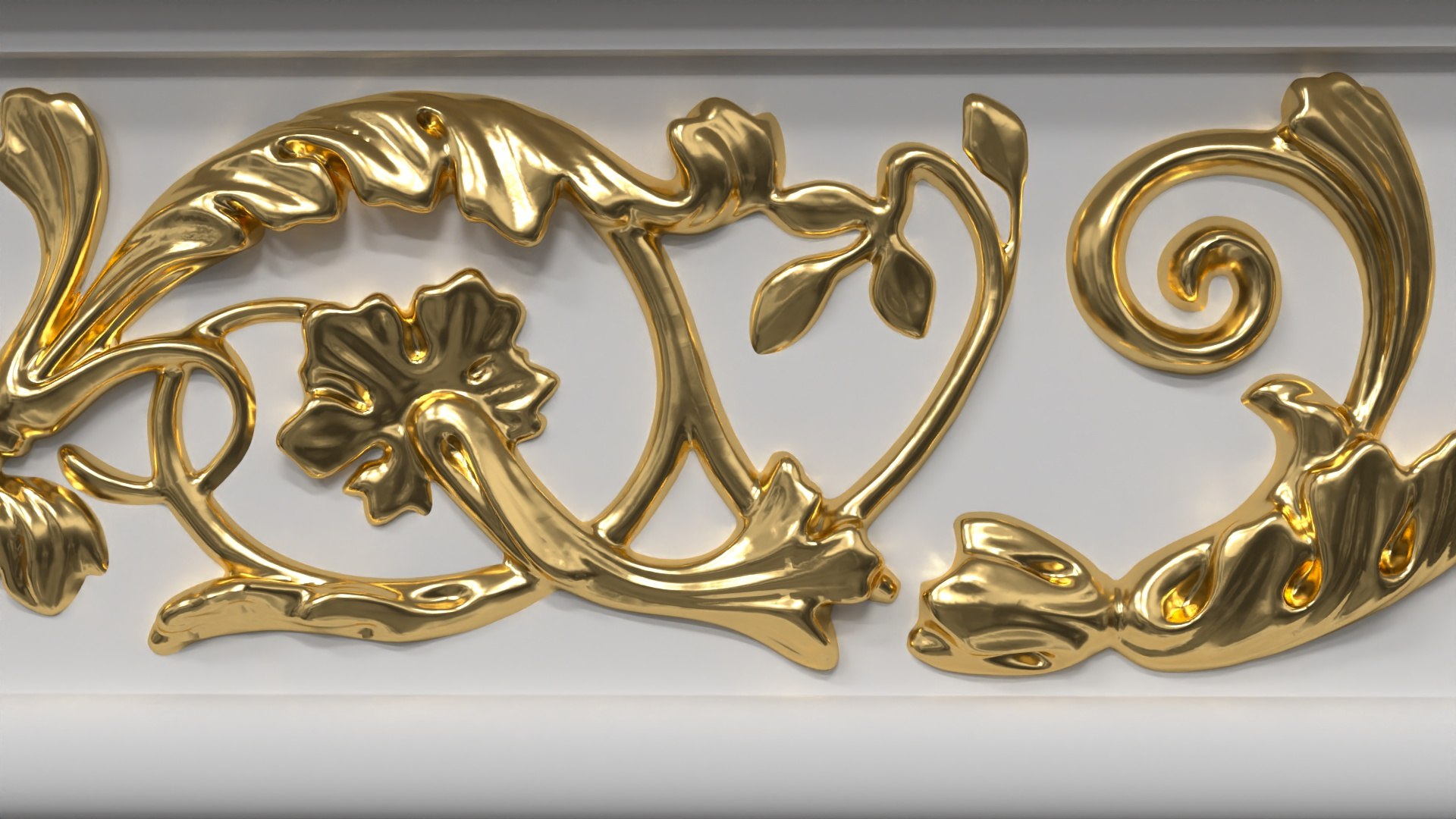 3D Patterned Cornice Gypsum Plaster DK44 Model - TurboSquid 1993924
