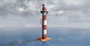 lighthouse punta cankun 3d c4d