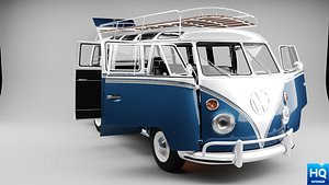 VW KOMBI T2 1963 3D model