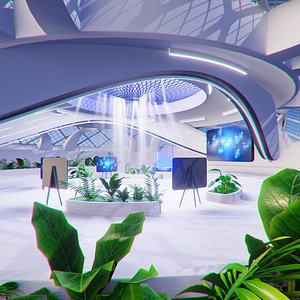 Sci Fi Exhibition Hall Interior model