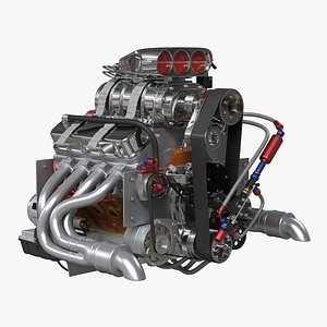 3d car engine blower model