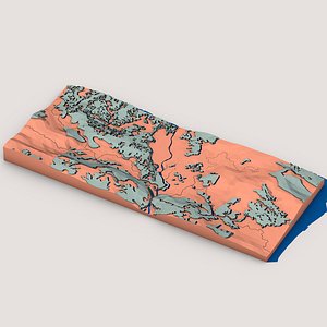 Low Poly Topographic Landscape Model