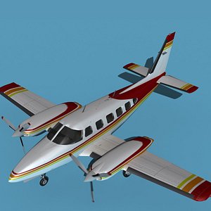 Piper PA-31-350 Navajo V08 3D model