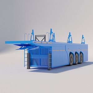 semitrailer panel truck 3D model