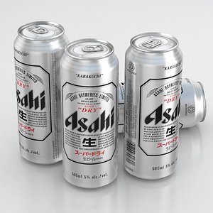 Beer Can Asahi Super Dry 500ml 2013