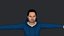 Personaggio 3D completamente truccato di Michael Pena, corpo pieno, iperrealistico