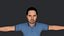 Personaggio 3D completamente truccato di Michael Pena, corpo pieno, iperrealistico