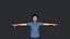 Personaggio 3D completamente truccato di Michael Pena, corpo pieno, iperrealistico