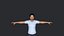 Personaggio 3D completamente truccato di Michael Pena, corpo pieno, iperrealistico