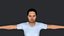Personaggio 3D completamente truccato di Michael Pena, corpo pieno, iperrealistico