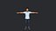 Personaggio 3D completamente truccato di Michael Pena, corpo pieno, iperrealistico