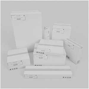 White Cardboard Box Ultimate Shipping Bundle – Rigged and Customizable