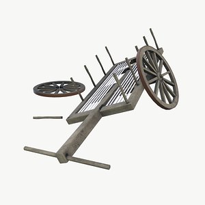 Broken  Bullock Cart model