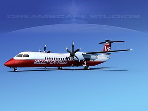 dhc-8-400 400 3d model