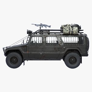 Apocalypse SUV 3D Model  Armored Off-Road Vehicle 3D model