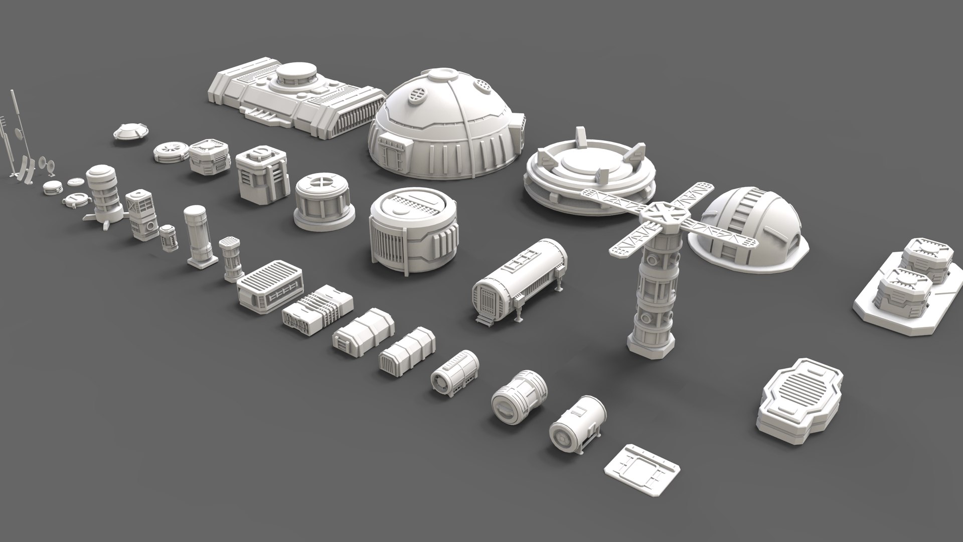 Sci fi industrial objects 3 3D - TurboSquid 1955639