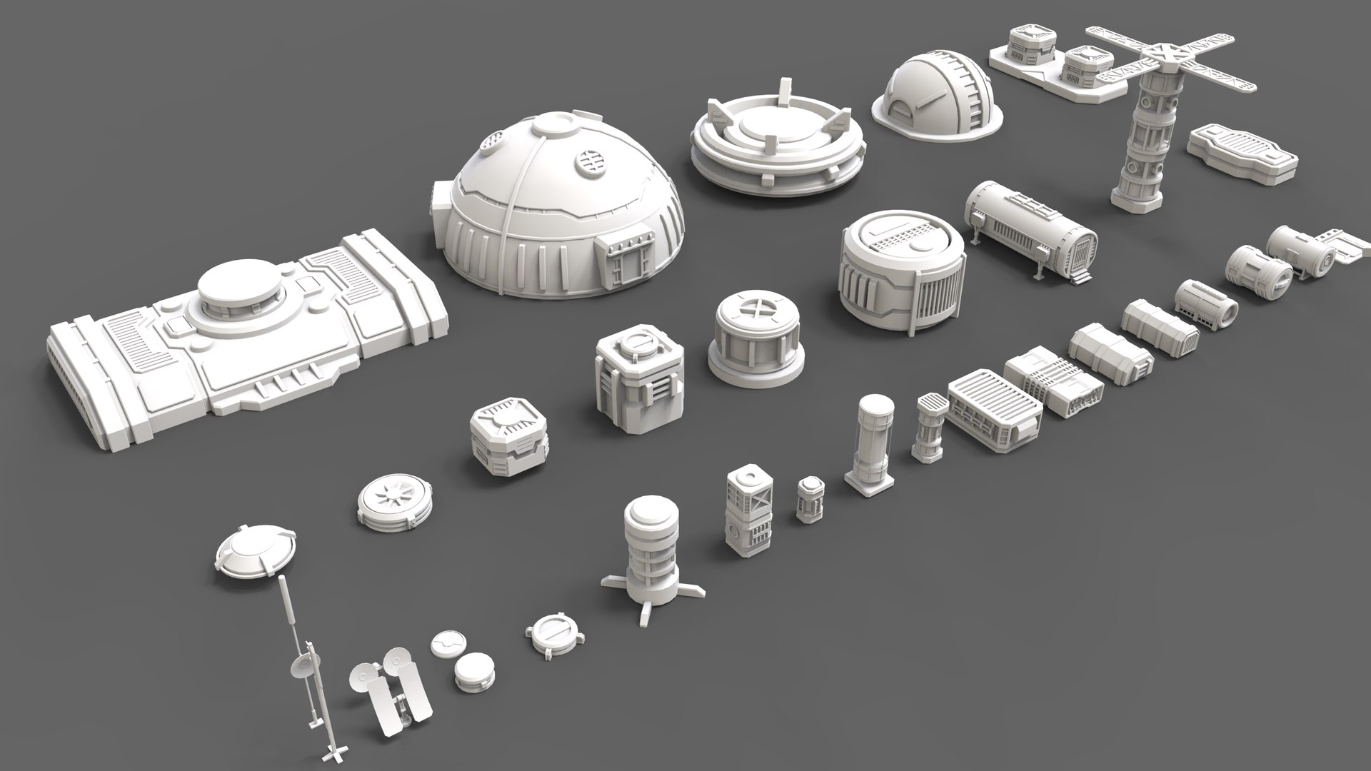 Sci fi industrial objects 3 3D - TurboSquid 1955639