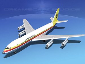 707-320 airlines boeing 707 3d model