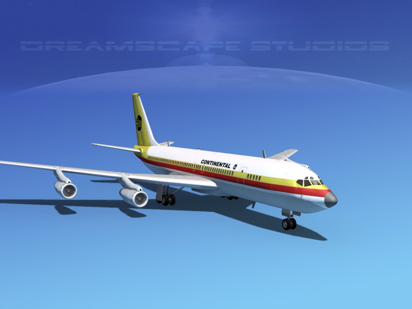 707-320 Airlines Boeing 707 3d Model