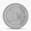 3d model euro coin