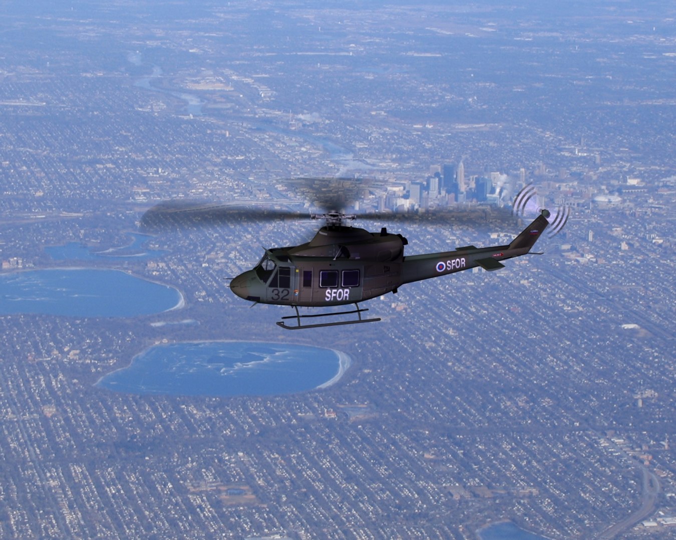 3d Model Slovenian Army Bell 412