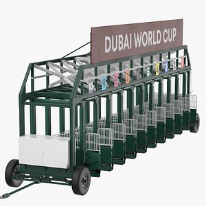 horse racing starting gates 3D model
