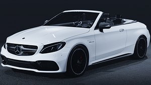 2018 Mercedes-AMG C63 S Cabriolet 3D Model  V8 Power 3D