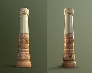 3D Stylized stone column