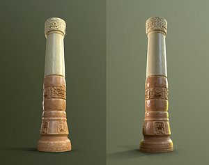 Stylized stone column